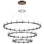 Люстра подвесная с тремя круглыми ярусами и цилиндрическими плафонами Arnaut Light варинант исполнения - 2 | Loft Concept в Челябинске