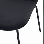 Стул черный с обивкой из велюра Black Archie Chair варинант исполнения - 6 | Loft Concept в Челябинске