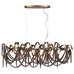 Люстра подвесная линейная с переплетенными металлическими лентами и цепочками Atlantis Chain варинант исполнения - 4 | Loft Concept в Челябинске