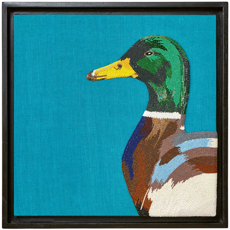 Панно Утка вышитая бисером MALLARD BEADED ART Бирюзовый Зеленый Панно Утка вышитая бисером MALLARD BEADED ART Бирюзовый Зеленый в Челябинске | Loft Concept