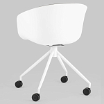 Офисное кресло из пластика с мягким сиденьем Eggshell Grey варинант исполнения - 6 | Loft Concept в Челябинске