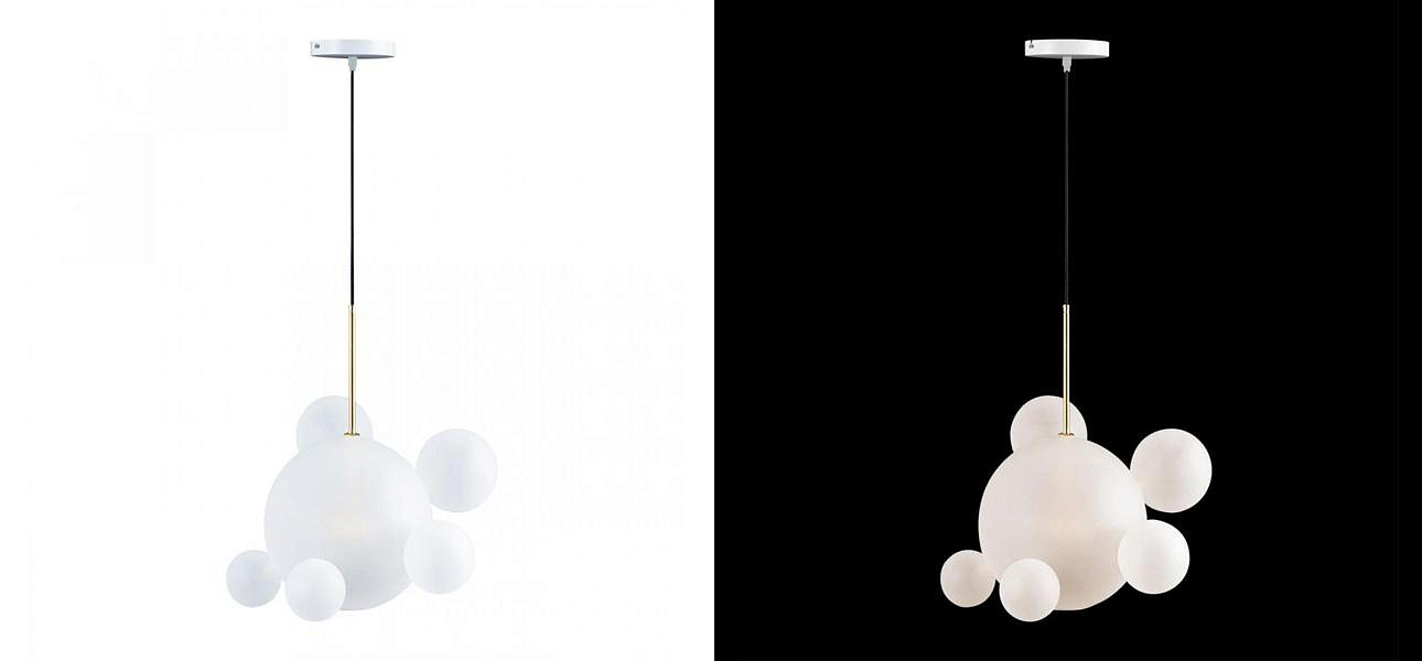 Светильник Giopato & Coombes Bollr Pendant 6 BUBBLE LAMP матовое белое стекло Светильник Giopato & Coombes Bollr Pendant 6 BUBBLE LAMP матовое белое стекло - Loft-Concept в Челябинске