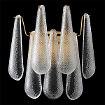 Бра с подвесками из рифленного стекла в форме капель Textured Glass варинант исполнения - 3 | Loft Concept в Челябинске
