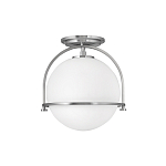 Потолочный светильник с плафоном в форме белого матового шара Hinkley варинант исполнения - 7 | Loft Concept в Челябинске