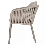 Стул серо-бежевый с декоративным плетением на спинке и подлокотниках Chair Weave варинант исполнения - 6 | Loft Concept в Челябинске