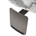 Столик журнальный с круглой мраморной столешницей на трех опорах Marble Stone Drawing варинант исполнения - 7 | Loft Concept в Челябинске