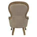 Кресло с мягкой обивкой из коричневого велюра на 4-х деревянных ножках Evelyn Classical Armchair варинант исполнения - 2 | Loft Concept в Челябинске