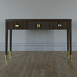 Дизайнерский Письменный стол Elsa Dreams Walnut с тремя ящиками варинант исполнения - 1 | Loft Concept в Челябинске