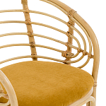 Кресло из ротанга с сиденьем из велюра Vini Rattan Armchair варинант исполнения - 5 | Loft Concept в Челябинске