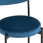 Стул с круглым сиденьем на металлическом основании ALFIE CHAIR Blue варинант исполнения - 6 | Loft Concept в Челябинске