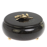 Шкатулка круглая из натурального камня змеевик Stone Casket варинант исполнения - 2 | Loft Concept в Челябинске