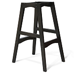 Барный стул со спинкой и подлокотниками на 4-х черных ножках Douglas Rhombus Коричневый Велюр варинант исполнения - 5 | Loft Concept в Челябинске