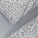 Постельное белье серого цвета с рисунком 200х220 см Blossom Essence варинант исполнения - 3 | Loft Concept в Челябинске