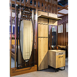 Зеркало овальное в металлической оправе в стиле лофт Urban Style Space варинант исполнения - 4 | Loft Concept в Челябинске