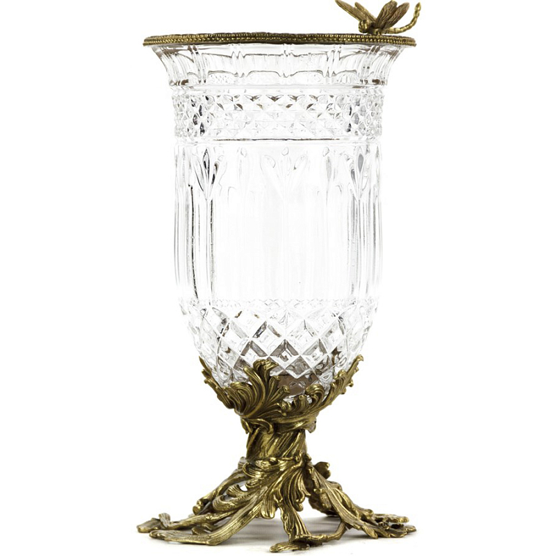 Ваза Transparent Vase with Bronze Dragonfly on Edge Прозрачный (Transparent) Бронза Ваза Transparent Vase with Bronze Dragonfly on Edge Прозрачный (Transparent) Бронза в Челябинске | Loft Concept