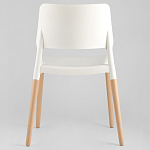 Пластиковый стул на ножках из массива бука Ferret White 4 шт варинант исполнения - 6 | Loft Concept в Челябинске