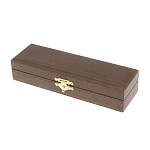 Ручка шариковая металлическая с гравировкой и красным фианитом в деревянной коробке Metal Pens варинант исполнения - 5 | Loft Concept в Челябинске