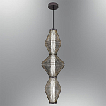 Подвесной светильник вертикальный с плетеным металлическим каркасом Metal Interweaving варинант исполнения - 1 | Loft Concept в Челябинске