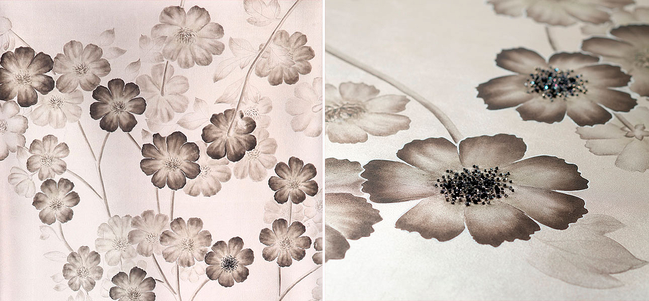 Обои ручная роспись Anemones in Light Special Colourway SC-236 on Tarnished Silver gilded silk Обои ручная роспись Anemones in Light Special Colourway SC-236 on Tarnished Silver gilded silk - Loft-Concept в Челябинске
