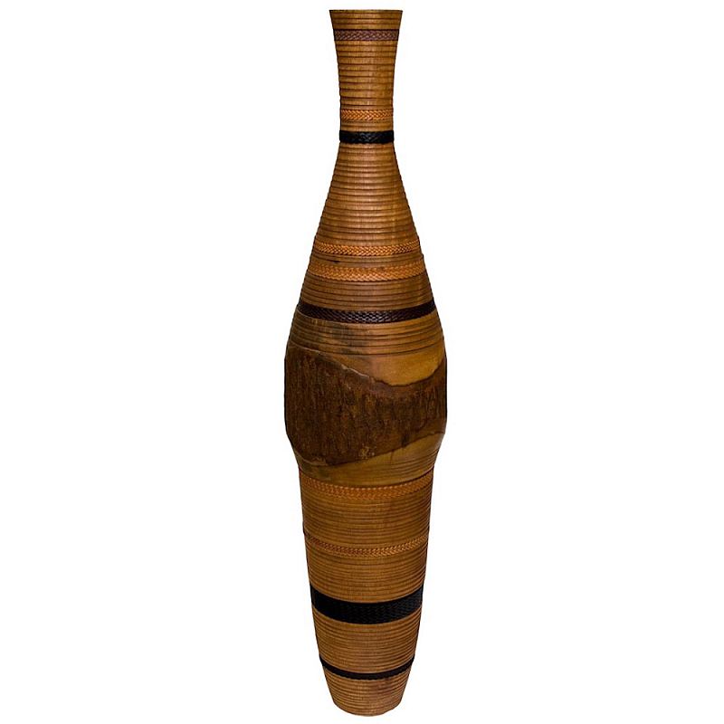 Ваза деревянная Brown Vase of Thailand Коричневый в Челябинске | Loft Concept 