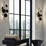 Бра светодиодное из черно-белых дисков Contrast Sample варинант исполнения - 7 | Loft Concept в Челябинске