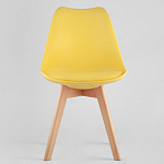 Стул с основой из пластика и мягким сиденьем Arvika Yellow варинант исполнения - 2 | Loft Concept в Челябинске