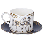Чайный сервиз из фарфора с изображением лошадей на 6 персон 14 предметов Porcelain Horse Set варинант исполнения - 3 | Loft Concept в Челябинске