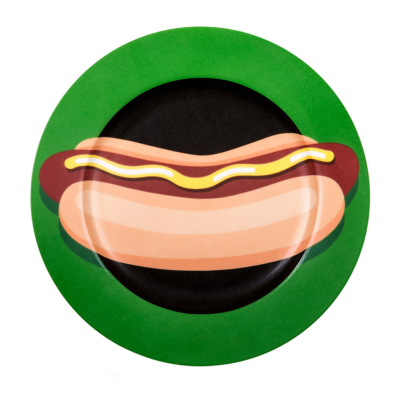 Тарелка Seletti Porcelain Plate Hot Dog Зеленый Тарелка Seletti Porcelain Plate Hot Dog Зеленый в Челябинске | Loft Concept