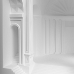 Встраиваемый в стену гипсовый светильник под покраску с арками и рельефными колоннами Antiquity Athena варинант исполнения - 8 | Loft Concept в Челябинске