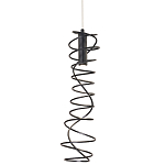 Подвесной светильник светодиодный из металла со спиральным декоративным элементом черный Metal Spiral варинант исполнения - 6 | Loft Concept в Челябинске