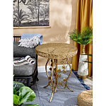 Столик приставной золотистый с орнаментом на столешнице Tanzania варинант исполнения - 4 | Loft Concept в Челябинске