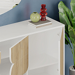 Комод с 3-мя дверцами и выдвижным ящиком цвета светлый дуб SPARK CONSOLE WHITE варинант исполнения - 4 | Loft Concept в Челябинске