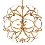 Люстра круглая в виде объёмного цветка Golden Flower Sphere варинант исполнения - 2 | Loft Concept в Челябинске