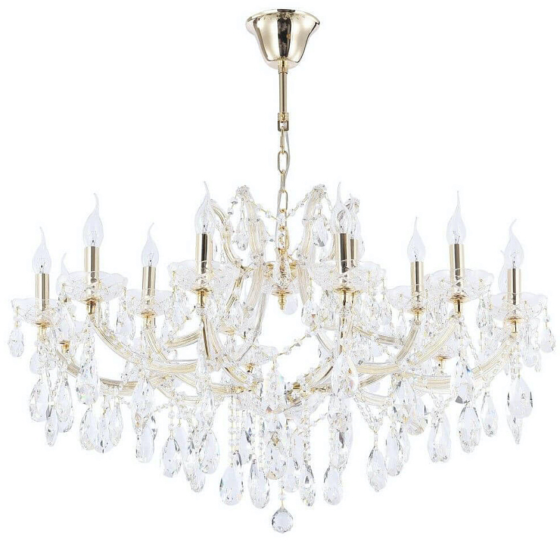 Люстра Pasquale Chandelier 18 Золотой Прозрачный Люстра Pasquale Chandelier 18 Золотой Прозрачный в Челябинске | Loft Concept