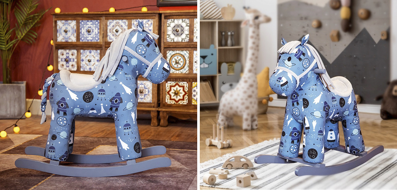 Лошадка-качалка голубая John Pony Лошадка-качалка голубая John Pony - Loft-Concept в Челябинске