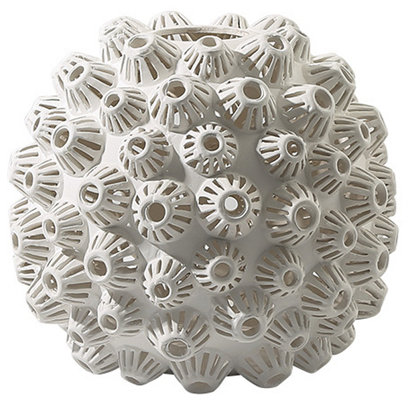 Декоративная ваза Unique Sea Urchin White Vase Белый Декоративная ваза Unique Sea Urchin White Vase Белый в Челябинске | Loft Concept