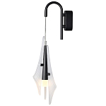 Бра черного цвета с плафоном из рельефного стекла Glass Pod варинант исполнения - 1 | Loft Concept в Челябинске