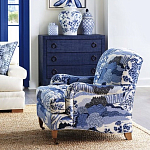 Кресло Trumann Club Chair Blue Landscape синий пейзаж варинант исполнения - 3 | Loft Concept в Челябинске