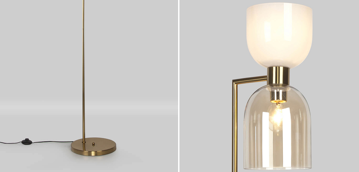 Торшер Light maker studio white and smok brass Торшер Light maker studio white and smok brass - Loft-Concept в Челябинске