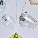 Люстра линейная с 5-ю разноцветными стеклянными плафонами Kaleido варинант исполнения - 12 | Loft Concept в Челябинске