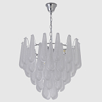 Люстра с подвесками из рифленного стекла в форме капель Textured Glass Chandelier варинант исполнения - 4 | Loft Concept в Челябинске