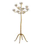 Торшер золотой в виде растения Golden Flower Glade варинант исполнения - 3 | Loft Concept в Челябинске