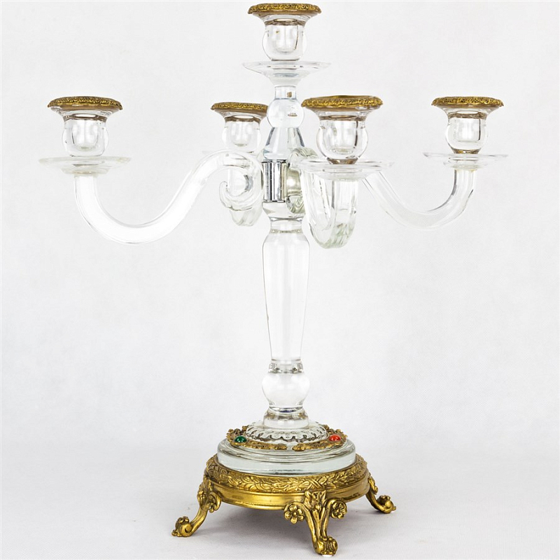 Подсвечник Transparent Candlestick Бронза Прозрачный (Transparent) Подсвечник Transparent Candlestick Бронза Прозрачный (Transparent) в Челябинске | Loft Concept