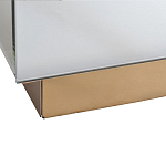 Столик журнальный зеркальный с золотым декором Gold Painted Mirror Table варинант исполнения - 3 | Loft Concept в Челябинске