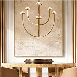 Люстрас 6-ю мраморными плафонами в форме купола Light Warm Light варинант исполнения - 3 | Loft Concept в Челябинске