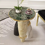 Дизайнерский журнальный стол круглый на 3-х фигурных ножках Cuzadit варинант исполнения - 1 | Loft Concept в Челябинске