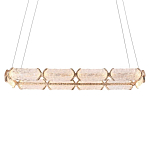 Люстра прямоугольная с текстурным природным рисунком IceFlame варинант исполнения - 4 | Loft Concept в Челябинске