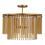 Потолочный светильник двухъярусный золотого цвета Metal Tentacles варинант исполнения - 3 | Loft Concept в Челябинске