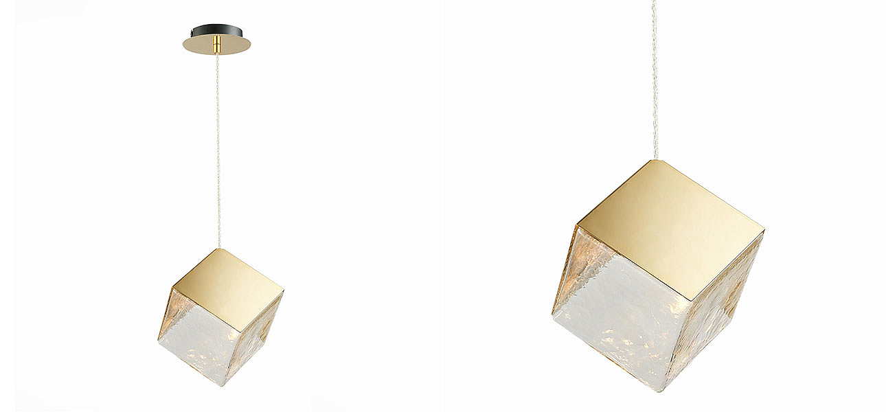 Подвесной светильник Lamp golden cube Подвесной светильник Lamp golden cube - Loft-Concept в Челябинске