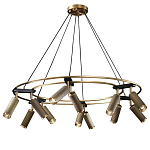 Люстра круглая с медными фактурными плафонами Trustworthiness варинант исполнения - 1 | Loft Concept в Челябинске